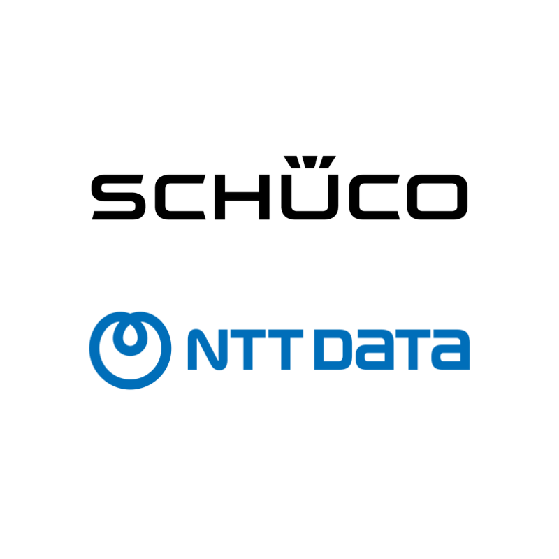 Logos von Schüco und NTT DATA